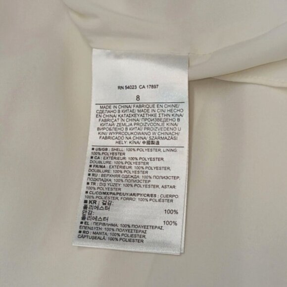 Banana Republic Ladies Size 8 Ivory Chiffon Draped Sleeveless Dress Sheer GUC - Picture 11 of 11